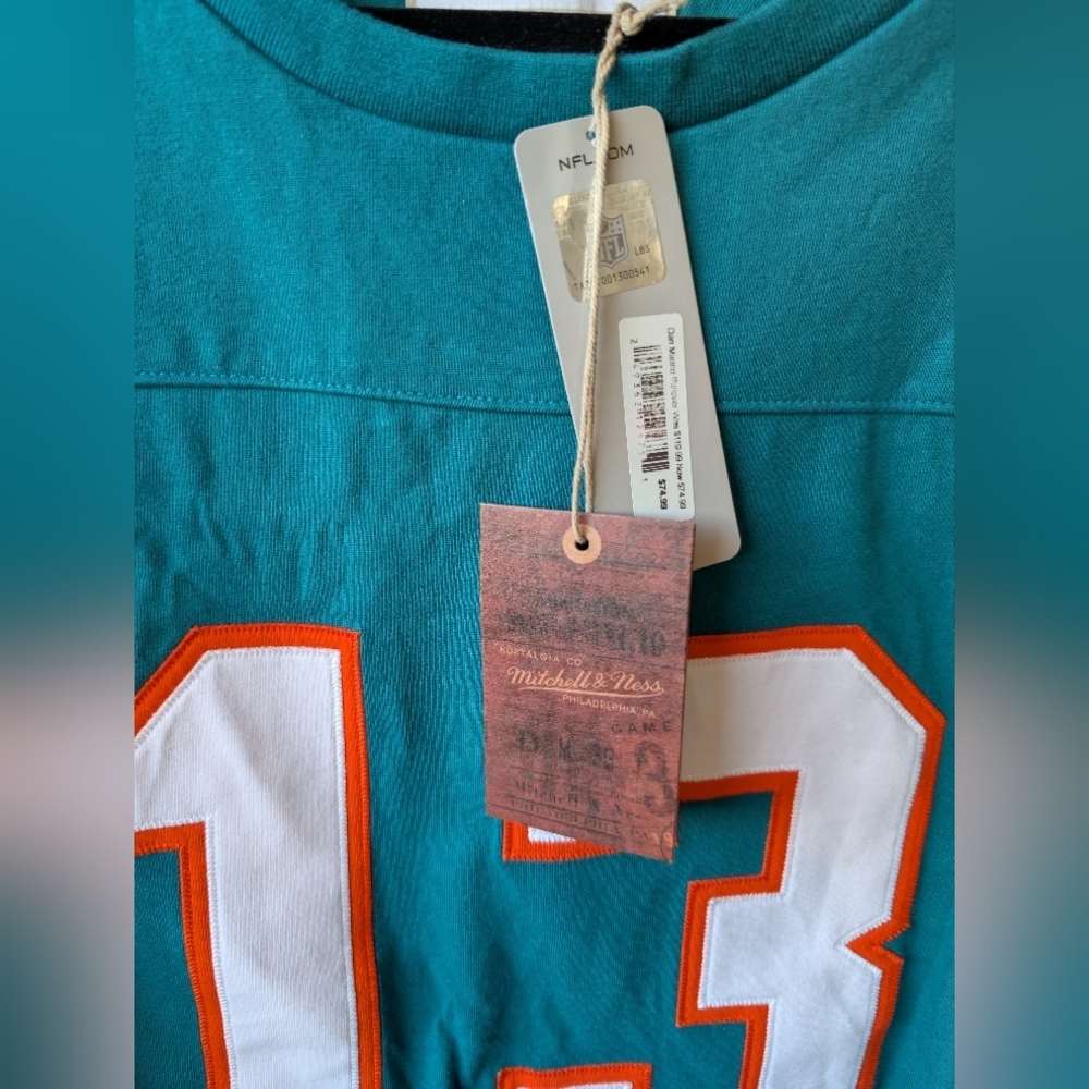 Mitchell & Ness Dan Marino #13 Miami Dolphins Throwback Jersey (3XLT) - Picture 5 of 8